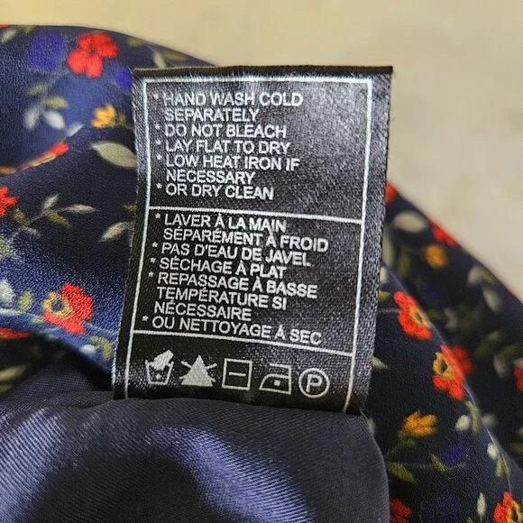 JACK by BB DAKOTA Blue Floral Mini Dress Long sleeves  Size S - Picture 14 of 16